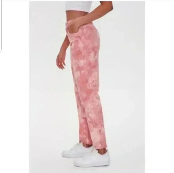 Forever 21 Tie Dye Ankle Straight leg Jeans - Size XS - Picture 1 of 3